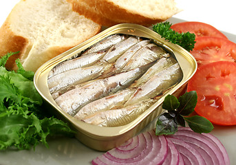 Image showing Sardines And Salad