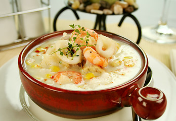 Image showing Seafood Chowder