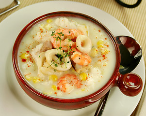 Image showing Seafood Chowder