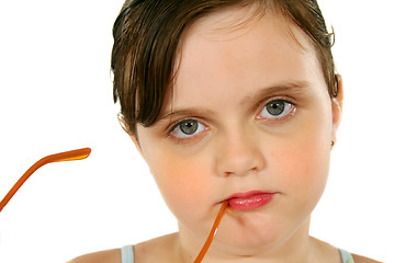 Image showing Serious Child With Glasses