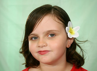 Image showing Little Girl With Flower In Her Hair