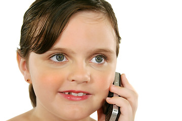 Image showing Child With Cell Phone