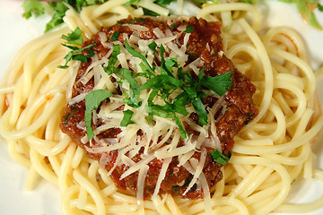 Image showing Spaghetti Bolognese