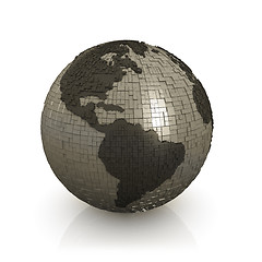 Image showing Globe Made Of Cubes