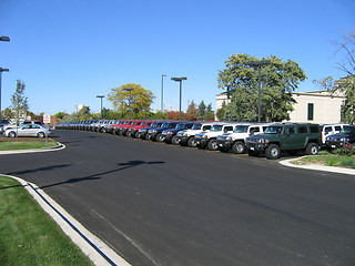 Image showing Cars lined up