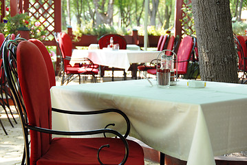 Image showing Restaurant terrace