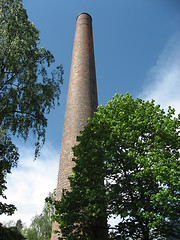 Image showing Old brick chimney