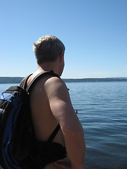 Image showing Man and the sea