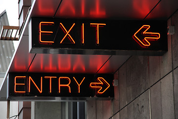 Image showing Exit and Entry