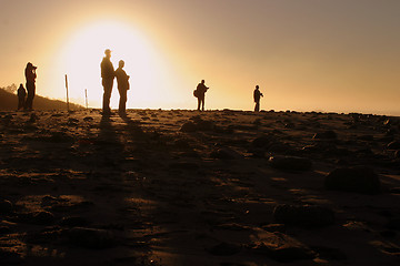 Image showing Photographers At Sunset