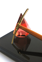 Image showing pickax and crystal