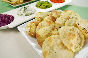 Image showing Lavash Bread And Dips