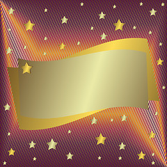 Image showing Silvery  frame with stars