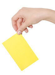 Image showing card in a paper