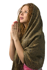 Image showing praying woman