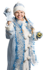 Image showing laughing snow girl