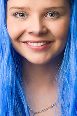 Image showing Beautiful girl close-up portrait