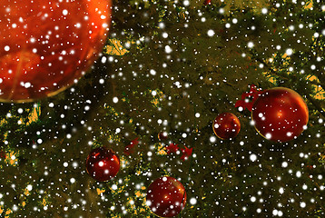 Image showing christmas tree with snow