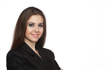 Image showing Smiling young business woman