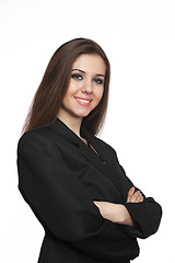 Image showing Smiling young business woman