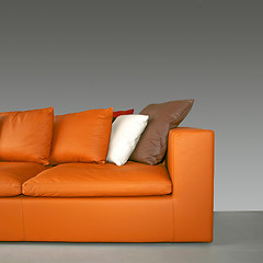 Image showing Orange sofa