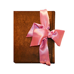 Image showing Notebook bow pink