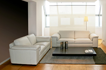 Image showing Leather sofas