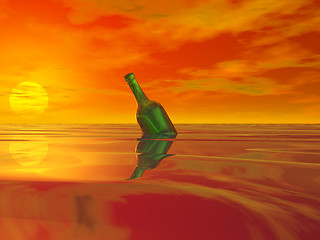 Image showing message in a bottle