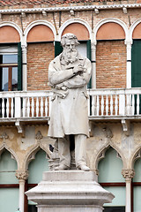 Image showing Statue of Nicolo Tommaseo in Venice, Italy