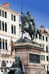 Image showing Statue of King Victor Emmanuel II in Venice