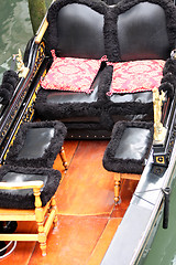 Image showing chairs in the Gondola in Venice, Italy