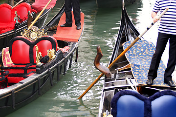 Image showing chairs in the Gondola in Venice, Italy