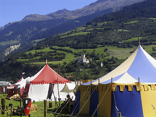 Image showing Medieval tents