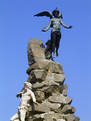 Image showing Fountain in Statuto Square in Turin, Italy