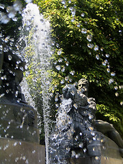 Image showing Fountain with bronze figure