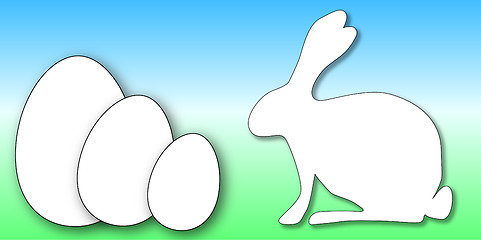 Image showing easter background white bunny.ai