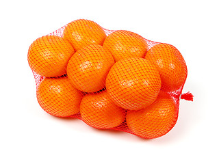 Image showing Oranges in net