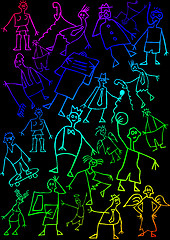 Image showing colorful figures on black