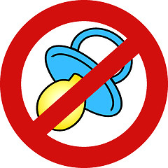 Image showing soothers forbidden