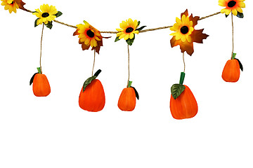 Image showing Hanging pumpkins