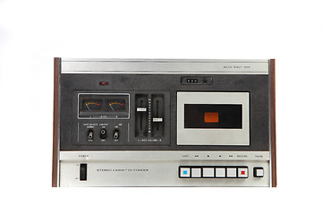 Image showing Cassette Vintage Tape Recording Device Isolated