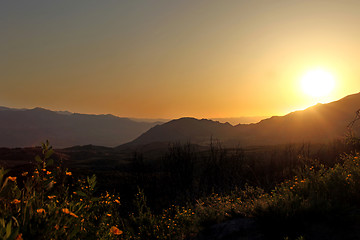 Image showing Beautiful Sunrise In the Mountains