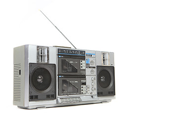 Image showing Vintage Boom Box Cassette Tape Player