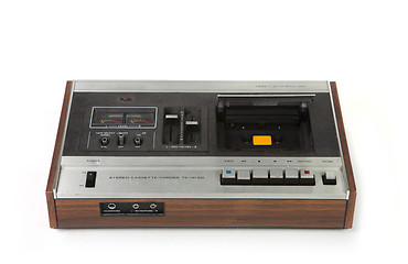 Image showing Vintage Cassette Tape Recording Device Isolated