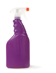 Image showing Purple Household Cleaning Bottle With Copy Space