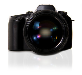 Image showing DSLR Camera on White Background