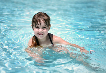 Image showing Playful Young Child in the Pool
