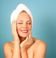 Image showing Beautiful Woman Having a Spa Treatment