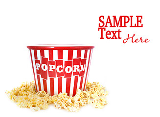 Image showing Container Surrounded by Pop Corn