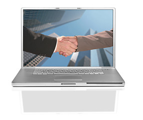 Image showing Two Business Men Shaking Hands